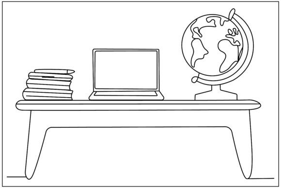 A Designer's Eye on the Teacher Desk Globe Embroidery File
