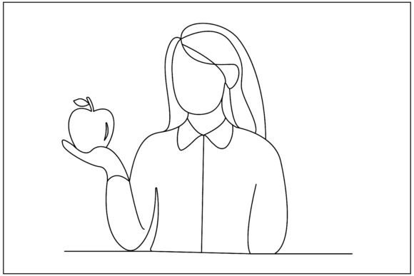 A Designer's Review: The Teacher Apple Line Art Embroidery File