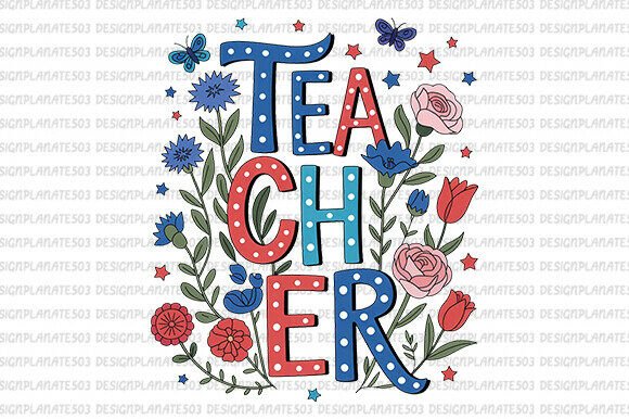 A Floral Teacher Embroidery Design for Real-World Projects