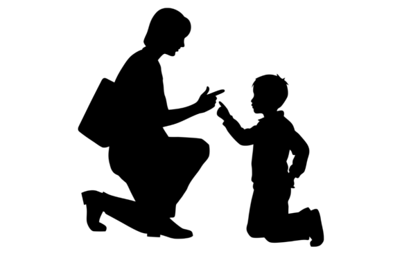 A Practical Design Review: Mother or Teacher Kneeling and Pointing