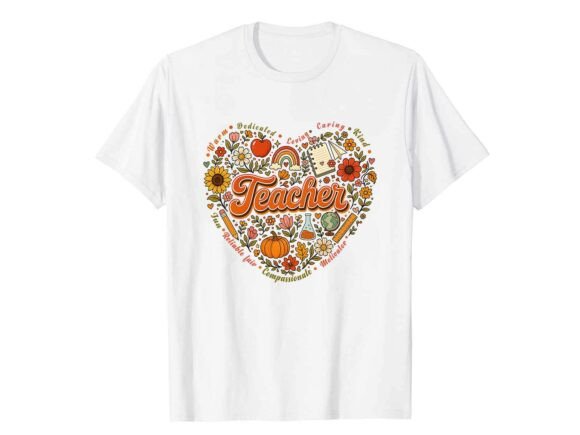 A Retro Teacher Autumn Fall Design for Real-World Embroidery