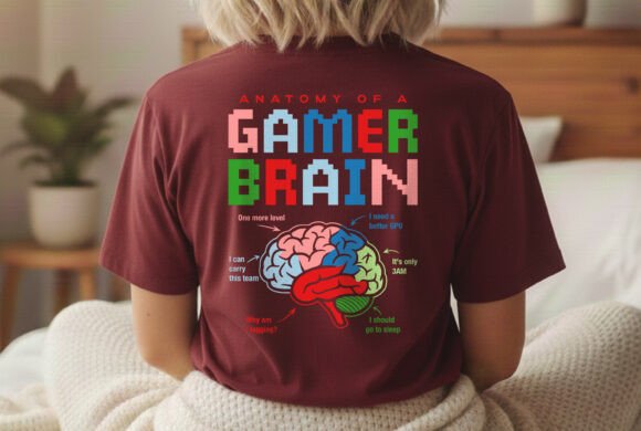 Anatomy of a Gamer Brain Tee Design