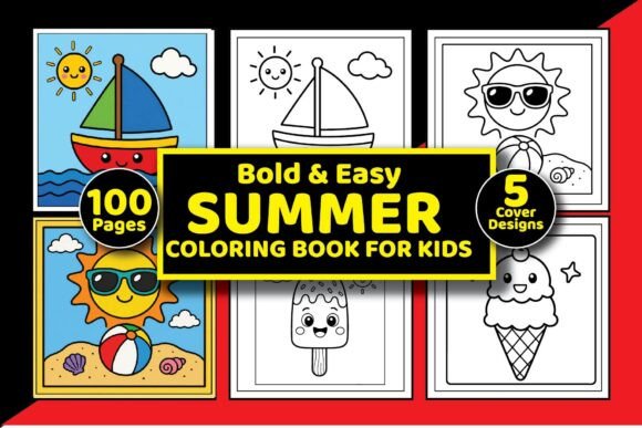 Bold Easy Summer Coloring Pages for Kids: Embroidery Review