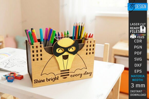 Desk Organizer Laser Cut Pencil Holder Review
