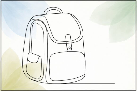 Embroidery Review: The School Backpack Line Art Design
