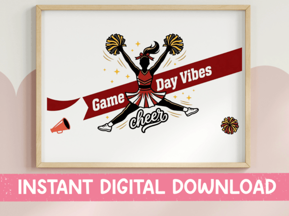 Game Day Vibes Cheerleader Cheer Design