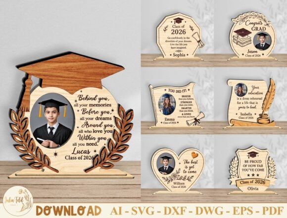 Graduation Photo Plaque SVG Bundle: Embroidery Designer’s Take