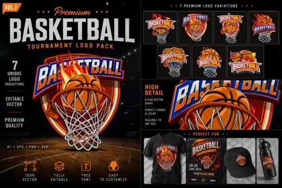 Premium Basketball Logo Pack: A Designer's Real-Stitch Review