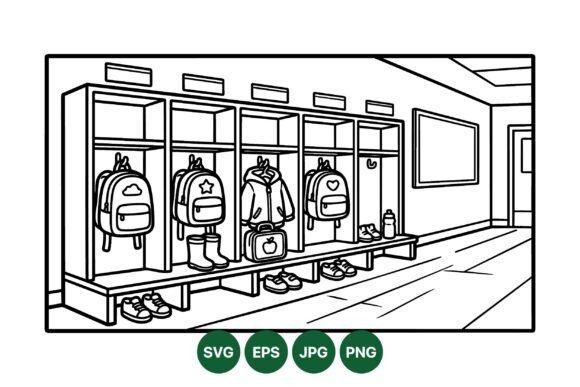School Locker Line Art Design – Embroidery Review