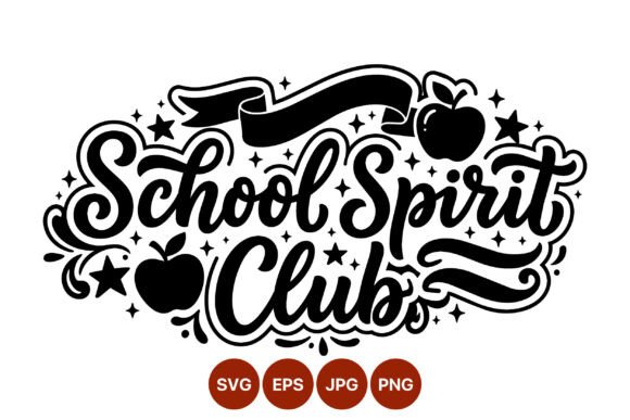 School Spirit Club: A Bold, Graphic Design for Embroidery
